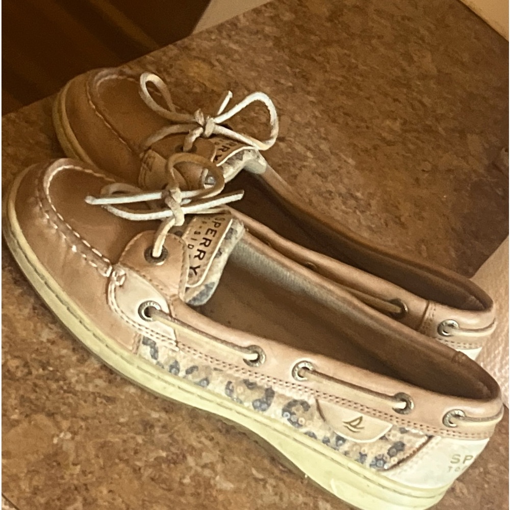 Sperry leopard and leather topsiders